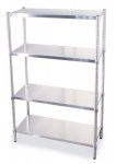 scaffale acciaio inox 3-4 ripiani profondità 300-400-500-600 altezza 1500-1800-2000mm